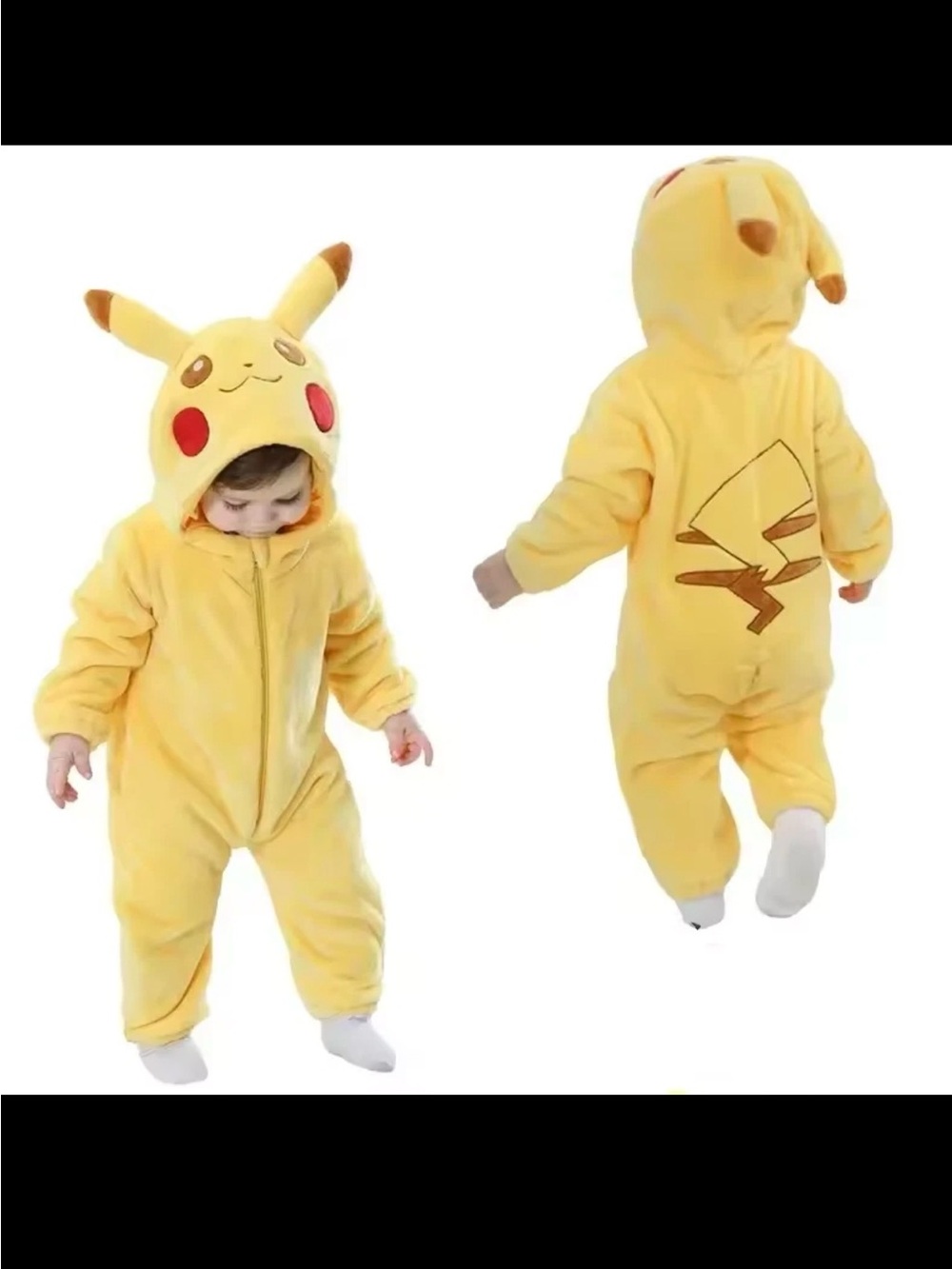 Nintendo Pokemon Pikachu Pajamas Bodysuit - Baby Size 59/40 = 0-3M